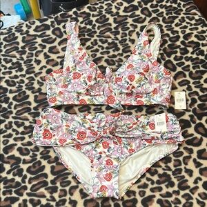 ANTHROPOLOGIE KNOT TIE TOP & HIPSTER BOTTOM